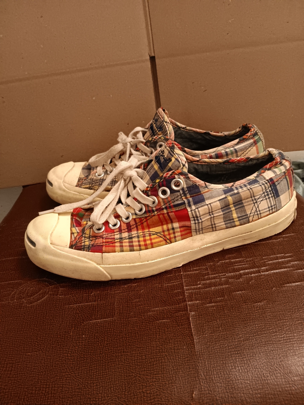 Jack Purcell/J.Crew Men's Plaid Sneakers Size 8 ( READ DISCRIPTION!)